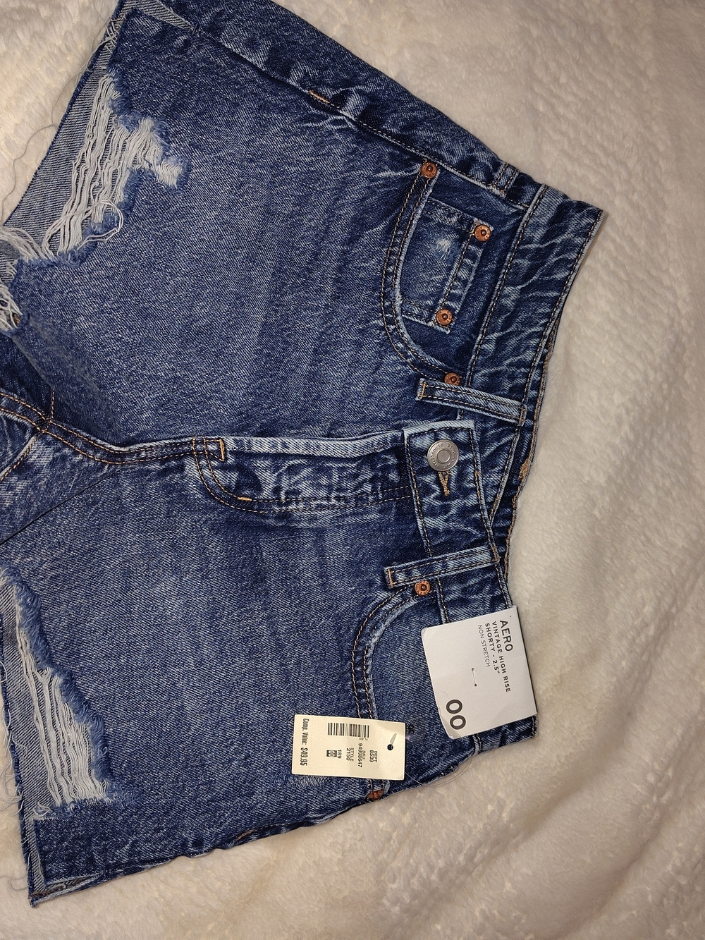 Aeropostale Distressed Blue Denim Cutoff Shorts